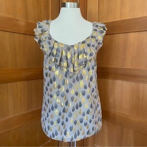 Leifsdottir Anthropologie Metallic Firebird Blouse